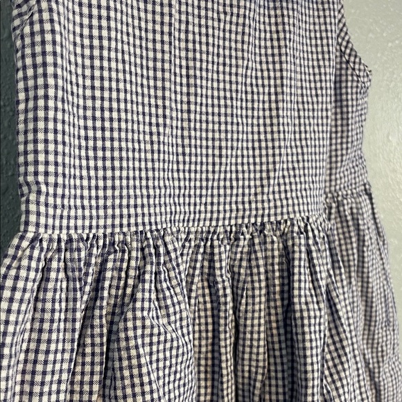 intage Girls Navy Gingham Dress – Peter Pan Collar, Size 3 - Picture 9 of 13